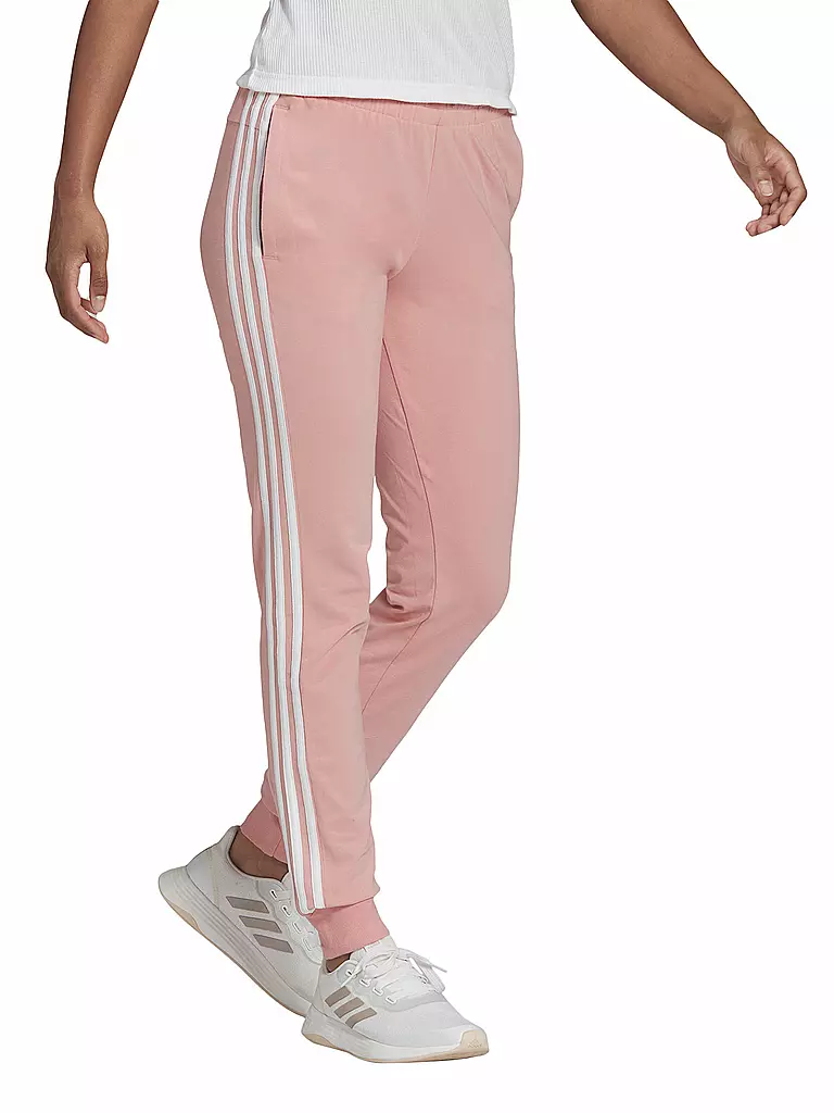 ADIDAS Damen Jogginghose Essentials 3 Streifen rosa